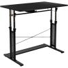 Flash Furniture Fairway Height Adjustable (27.25-35.75″H) Sit to Stand Home Office Desk – Black