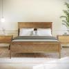 Flash Furniture Fiona King Wood Platform Bed Frame, Solid Wood Construction, Headboard, Footboard, Slatted Bottom, Light Brown(Light Brown)