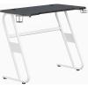 Flash Furniture Fisher Red Gaming Ergonomic Desk with Cup Holder and Headphone Hook(White)