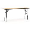 Flash Furniture Gael 6′ Wood Folding Training and Event Table, Rectangular Folding Training Table with Smooth Clear Coated Finished Top, Natural