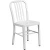 Flash Furniture Gael Commercial Grade 2 Pack Yellow Metal Indoor-Outdoor Chair(White)