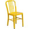 Flash Furniture Gael Commercial Grade 2 Pack Yellow Metal Indoor-Outdoor Chair(Yellow)