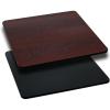 Flash Furniture Glenbrook 30” x 60” Rectangular Table Top with Black or Mahogany Reversible Laminate Top (Pack of 1)(Black/Mahogany)