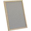 Flash Furniture Gracie Felt Letter Board with Wooden Frame, 389 PP Letters Including Numbers, Symbols and Icons, Canvas Carrying Case, 12×17, Weathered Wood/Gray Felt