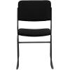 Flash Furniture HERCULES Series 500 lb. Capacity Black Fabric High Density Stacking Chair with Chrome Sled Base(Black Fabric/Black Frame)