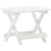 Flash Furniture Halifax Outdoor Folding Side Table, Portable All-Weather HDPE Adirondack Side Table, Gray(White)