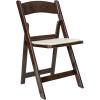 Flash Furniture Hercules Series Folding Chair – White Resin – Set of 4 800LB Weight Capacity Comfortable Event Chair – Light Weight Folding Chair(Dark Brown)