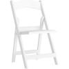 Flash Furniture Hercules Series Folding Chair – White Resin – Set of 4 800LB Weight Capacity Comfortable Event Chair – Light Weight Folding Chair(White)