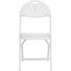 Flash Furniture Hercules Series Plastic Folding Chairs with Carrying Handle, Lightweight Commercial Event Seats 650-lb. Static Weight Capacity, Set of 8, White(White)