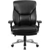 Flash Furniture Hercules Series Swivel Office Chair with Extra Wide Seat, Ergonomic High-Back Executive Chair with Padded Seat and Arms, Black(Black Leathersoft)