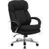Flash Furniture Hercules Series Swivel Office Chair with Loop Arms, Ergonomic High-Back Executive Chair with Padded Seat and Arms, Black(Black Fabric)