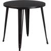 Flash Furniture Jeffrey Commercial Grade 30″ Round White Metal Indoor-Outdoor Table(Black-antique Gold)