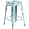 Distressed Green-blue