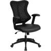 Flash Furniture Kale High Back Designer White Mesh Executive Swivel Ergonomic Office Chair with Adjustable Arms(Black Leathersoft/Mesh)