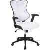 Flash Furniture Kale High Back Designer White Mesh Executive Swivel Ergonomic Office Chair with Adjustable Arms(White Mesh)