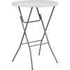 Flash Furniture Kathryn 31.5″ Round All-Occasion Folding Bar Height Table for Parties and Commercial Events, Plastic Bar Height Folding Table, White