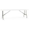 Flash Furniture Kathryn 8′ Rectangular Plastic Folding Event Table with Carrying Handle, Bi-Fold Portable Banquet Table for Indoor/Outdoor Events, Granite White, 30″W x 96″L