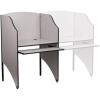 Flash Furniture Kevin Starter Student Study Carrel for Testing Centers and Classrooms, Starter Study Carrel Unit/Private Student Testing Desk, Gray(Nebula Grey)