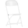 Flash Furniture Kids White Plastic Folding Chair(White)