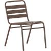 Flash Furniture Lila Commercial Black Indoor-Outdoor Restaurant Stack Chair with Triple Slat Back(Bronze)