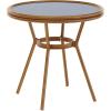 Navy & White Rattan/Natural Frame