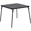 Flash Furniture Madison 5-Piece Folding Card Table and Chairs Set, Portable Event Table and Chairs Set for Indoor and Outdoor Gatherings, Gray(Black)