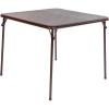 Flash Furniture Madison 5-Piece Folding Card Table and Chairs Set, Portable Event Table and Chairs Set for Indoor and Outdoor Gatherings, Gray(Brown)