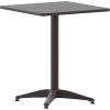 Flash Furniture Mellie Commercial Grade 27.5″ Square Aluminum Indoor-Outdoor Table with Base(Bronze)
