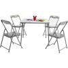 Flash Furniture Mindy Kids 3-Piece Folding Square Table and Chairs Set for Daycare and Classrooms, Children’s Activity Table/Chairs Set, Multicolor(Printed)