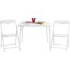 Flash Furniture Mindy Kids 3-Piece Folding Square Table and Chairs Set for Daycare and Classrooms, Children’s Activity Table/Chairs Set, Multicolor(White)