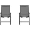 Flash Furniture Paladin Navy Outdoor Folding Patio Sling Chair with Black Frame (2 Pack)(Black)