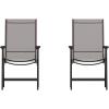 Flash Furniture Paladin Navy Outdoor Folding Patio Sling Chair with Black Frame (2 Pack)(Brown)