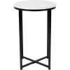 Flash Furniture Pearl 23.75” Square Adjustable Height White Wood Swivel Top Table (Adjustable Range 33” – 40.5”)(White Top/Matte Black Frame)