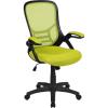 Flash Furniture Porter High Back Black Mesh Ergonomic Swivel Office Chair with Black Frame and Flip-up Arms(Green)