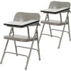 Flash Furniture Ralph Premium Steel Folding Chair with Left Handed Tablet Arm(Set of 2)