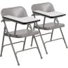 Flash Furniture Ralph Premium Steel Folding Chair with Right Handed Tablet Arm(Set of 2)