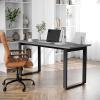 Flash Furniture Redmond Conference Table with U-Frame Base, Commercial Water and Scratch Resistant Laminate Finish, PVC Edge, Heavy Duty Steel Frame, 60×24, Gray Oak(Gray Oak)