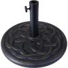 Flash Furniture Universal Black Cement Patio Umbrella Base with Weatherproof Plastic Polymer Coating – 19.25″ Diameter(Bronze)
