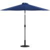 Flash Furniture Universal Black Cement Patio Umbrella Base with Weatherproof Plastic Polymer Coating – 19.25″ Diameter(Navy)