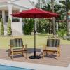 Flash Furniture Universal Black Cement Patio Umbrella Base with Weatherproof Plastic Polymer Coating – 19.25″ Diameter(Red)