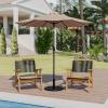 Flash Furniture Universal Black Cement Patio Umbrella Base with Weatherproof Plastic Polymer Coating – 19.25″ Diameter(Tan)