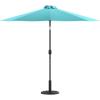 Flash Furniture Universal Black Cement Patio Umbrella Base with Weatherproof Plastic Polymer Coating – 19.25″ Diameter(Teal)