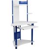 Flash Furniture Walker Blue Corner Computer Desk with Hutch(Blue and White)