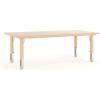 Flash Furniture Wren Adjustable Classroom Activity Table for School and Home, Plastic Activity Table for Kids, 23.625″ W x 47.25″ L, Gray/Blue(Natural)