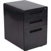 Flash Furniture Wren Ergonomic 3-Drawer Mobile Locking Filing Cabinet with Anti-Tilt Mechanism & Letter/Legal Drawer, White with Red Faceplate(Black)