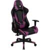 Flash Furniture X30 Gaming Chair Racing Office Ergonomic Computer Chair with Fully Reclining Back and Slide-Out Footrest in Gray LeatherSoft(Purple)