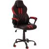 Flash Furniture X30 Gaming Chair Racing Office Ergonomic Computer Chair with Fully Reclining Back and Slide-Out Footrest in Gray LeatherSoft(Red / Black)