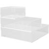 Martha Stewart Brody Desktop Storage Organizer, Stack and Slide Plastic Organizer Tray, Organizer for Office, Kitchen, or Vanity, 3″ x 3.75″, Clear(1-S  1-M  1-L)