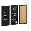 Martha Stewart Everette Cork Board, Chalk Board, Letter Board Set with Included Push Pins, Magnets, Liquid Chalk, Letters, 18″ x 24″, Black Woodgrain Frame(Black Woodgrain)