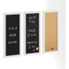 Martha Stewart Everette Cork Board, Chalk Board, Letter Board Set with Included Push Pins, Magnets, Liquid Chalk, Letters, 18″ x 24″, Black Woodgrain Frame(White Woodgrain)